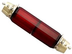 Red Glass and Silver Scent Bottle - Antique Circa 1880