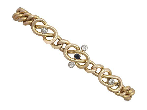 Gold Sapphire Bracelet