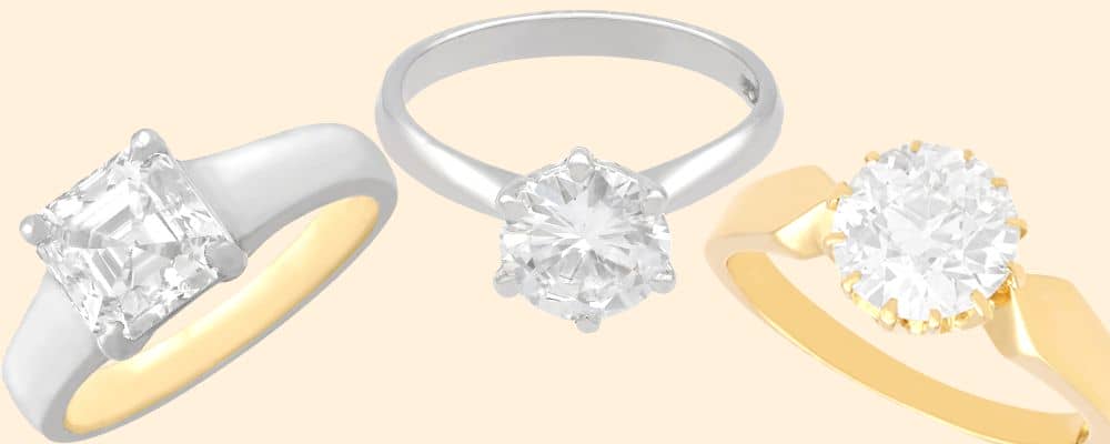 2 carat solitaire diamond rings for sale