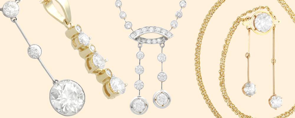diamond drop necklaces for sale