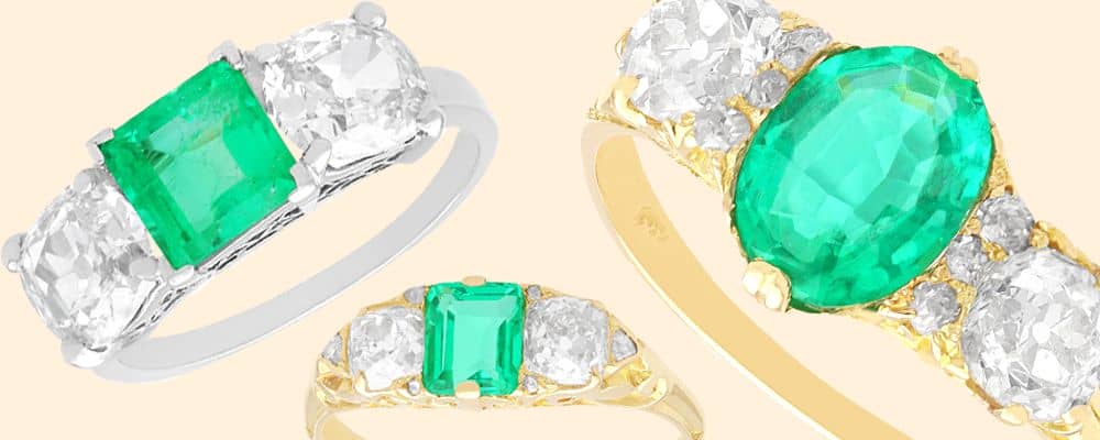 emerald trilogy rings for sale