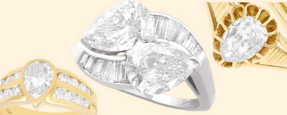 Pear Cut Diamond Ring for Sale