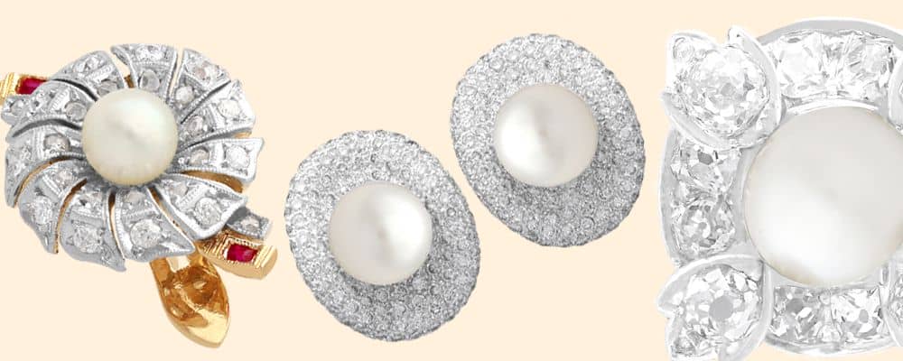 pearl cluster earrings for sale