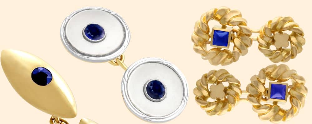 sapphire cufflinks for sale