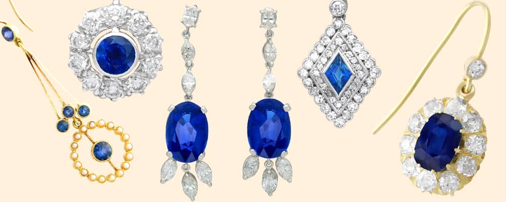 sapphire drop earrings or sale