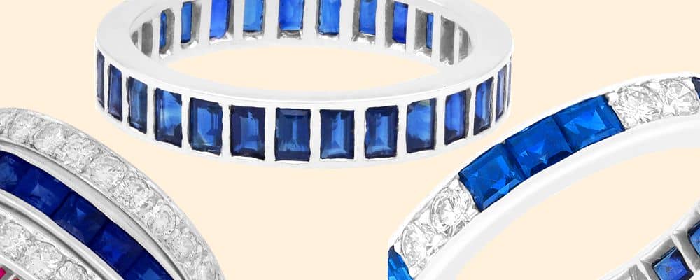 sapphire eternity rings for sale