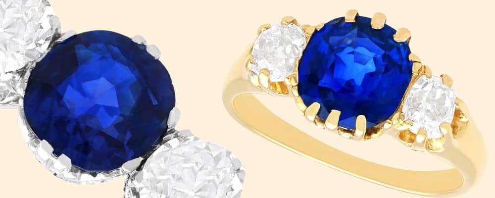 sapphire trilogy rings for sale