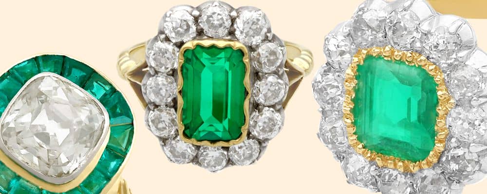 Victorian emerald rings for sale