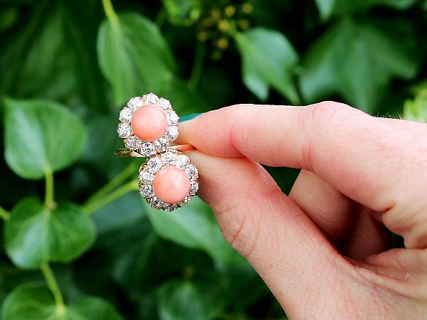 antique coral rings
