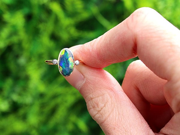 vintage antique pearl opal rings