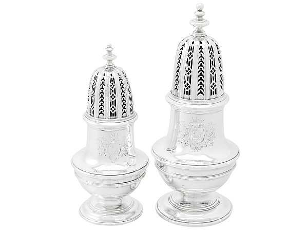 antique silver sugar casters