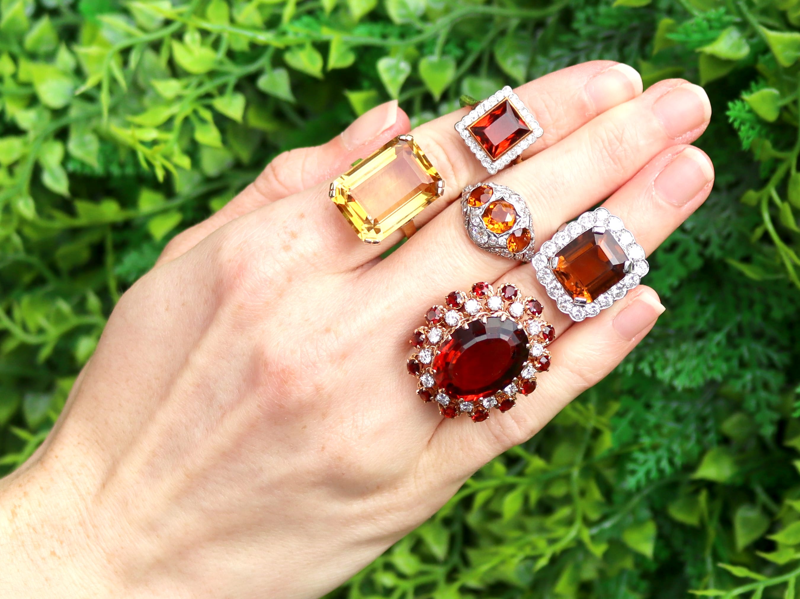 antique and vintage citrine rings