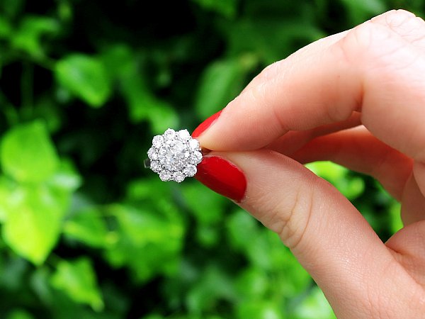 vintage cluster engagement rings