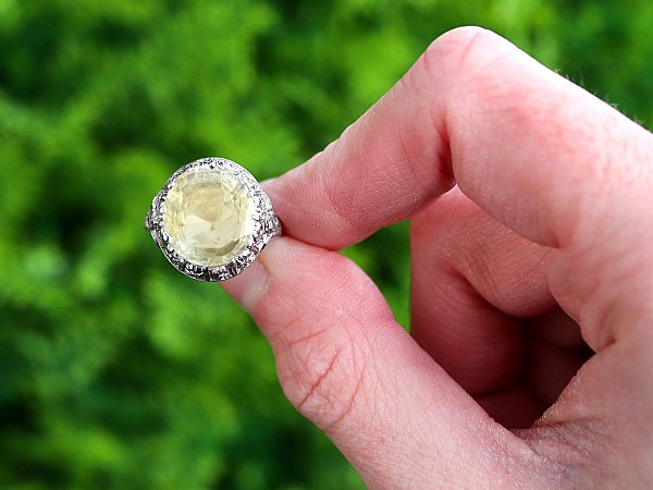 antique yellow sapphire rings