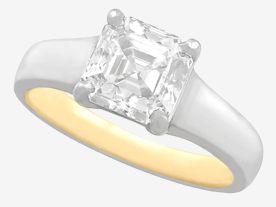 asscher cut diamond ring