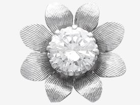 Diamond Flower Earrings