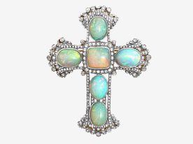 antique and vintage opal pendants