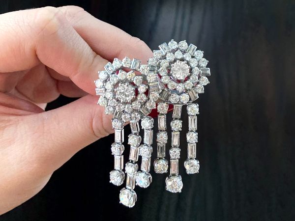 vintage antique diamond earrings