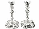 Sterling Silver Taper Candlesticks - Antique Victorian (1845)