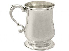 Newcastle Sterling Silver Half Pint / Christening Mug - Antique Georgian
