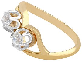 Two Stone Diamond Twist Ring