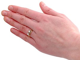 Two Stone Diamond Twist Ring Wearing