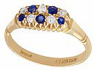 0.27 ct Sapphire and 0.25 ct Diamond, 18 ct Yellow Gold Dress Ring - Antique 1900
