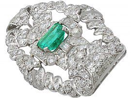 Emerald and Diamond Brooch 1930s