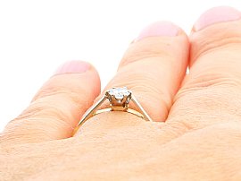 Wearing 1950s Round Cut Solitaire in 18ct Yellow Gold