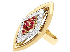 Ruby and Gold Dress Ring