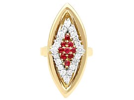 Ruby and Gold Dress Ring