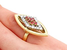 Wearing Ruby and Gold Dress Ring
