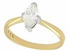 0.56 ct Diamond and 18 ct Yellow Gold Solitaire Ring - Vintage Circa 1990