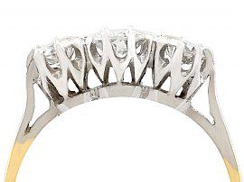 vintage diamond trilogy engagement ring