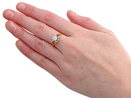 French Solitaire Ring Wearing