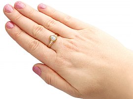 wearing Victorian solitaire ring