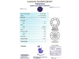 Vintage Three Stone Diamond Ring Certificate 