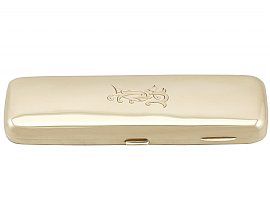 9 ct Yellow Gold Cigar/Cheroot Case - Antique George V