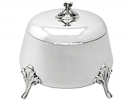 Oval Antique Silver Tea Caddy for Sale