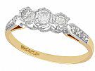 0.41 ct Diamond and 18 ct Yellow Gold Trilogy Ring - Vintage Circa 1940