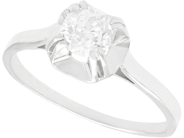 1920s White Gold Diamond Engagement Ring