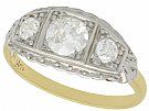 1.15 ct Diamond, 14 ct Yellow Gold Dress Ring - Antique Circa 1920