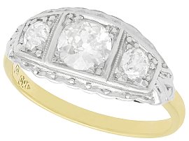 1.15ct Diamond, 14ct Yellow Gold Dress Ring - Antique Circa 1920