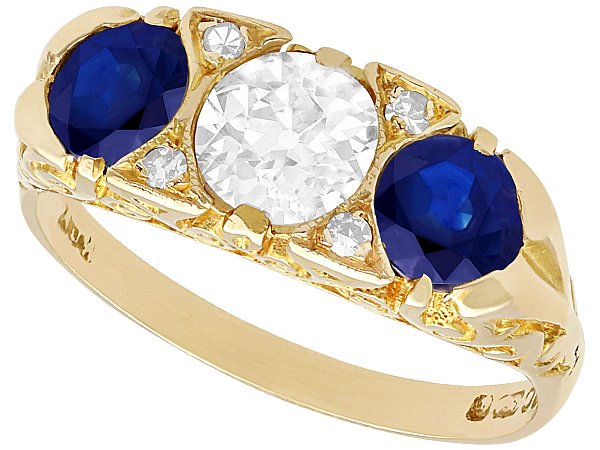 Sapphire Diamond Gold Dress Ring