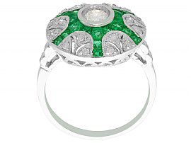 unusual emerald dress ring