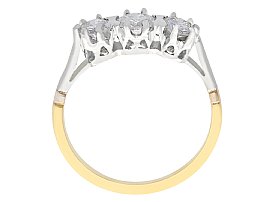 Vintage Diamond Trilogy Ring in 18 ct Yellow Gold
