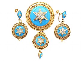 Turquoise Jewellery Set in Gold early victorian 