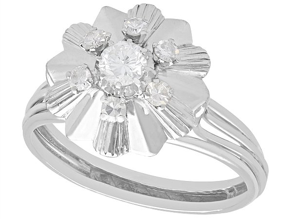 Vintage Ballerina Diamond Cluster Ring