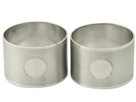 Pair of Sterling Silver Napkin Rings by Viners - Vintage George VI