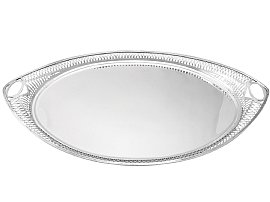 Sterling Silver Galleried Tea Tray - Antique George V